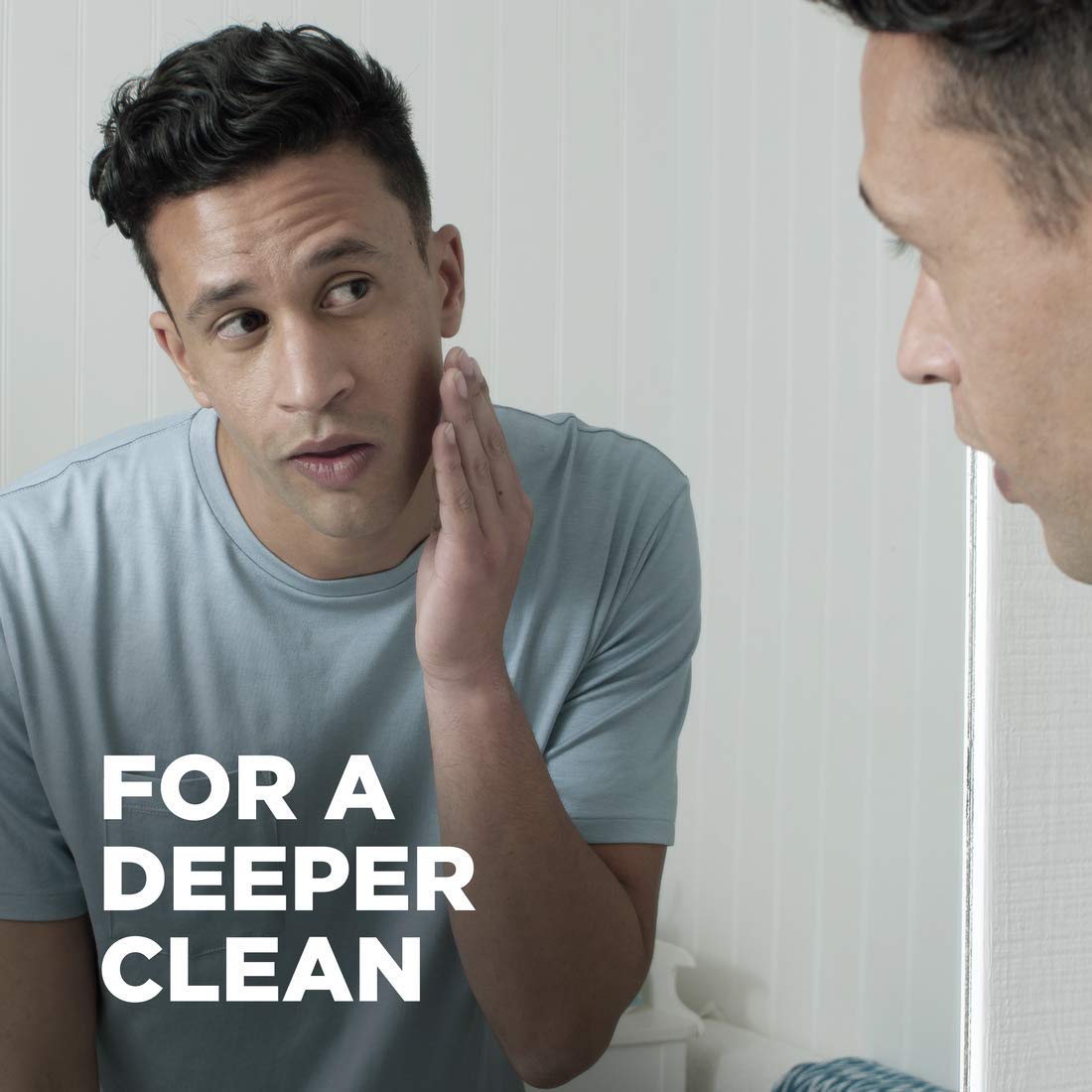 DOVE MEN + CARE Shower Tool For Stronger, Healthy-Feeling Skin Active Clean Scrubs and Exfoliates for a Deeper Clean With Body Wash, 4 Pack